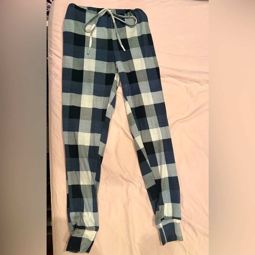 Pink Lily Plaid Joggers